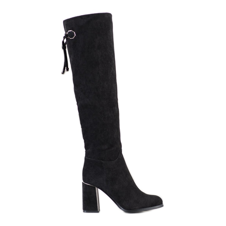 Goodin Botas de gamuza elegantes negro