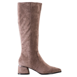 Filippo Botas con Tacón Decorativo beige