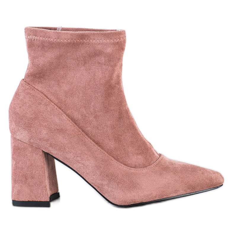 SHELOVET Botines sin cordones en Spitz rosado SHELOVET Botines sin cordones en Spitz rosado