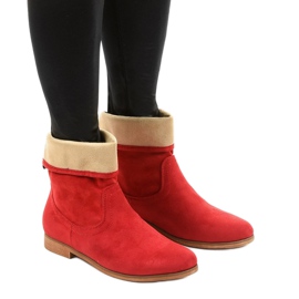 Botas sin cordones tipo ante rojo Islevine