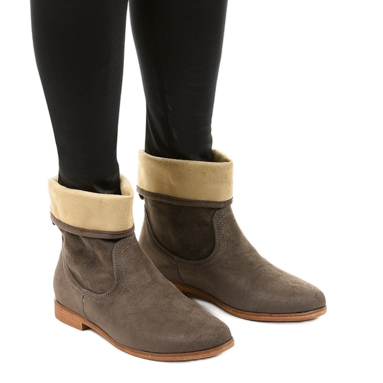 Botas sin cordones Islevine de ante caqui verde Botas sin cordones Islevine de ante caqui verde