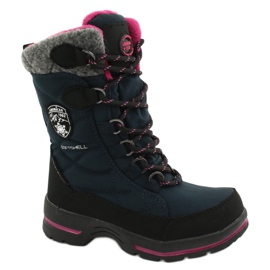 Botas de nieve con membrana American Club SN15 / 20 marino azul marino rosado gris