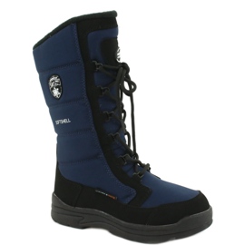 American Club Botas softshell americanas con membrana azul marino SN12 / 20 negro marina
