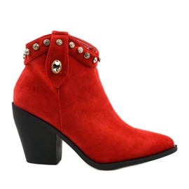 Botas vaqueras rojas con circonita Darnielle rojo Botas vaqueras rojas con circonita Darnielle rojo