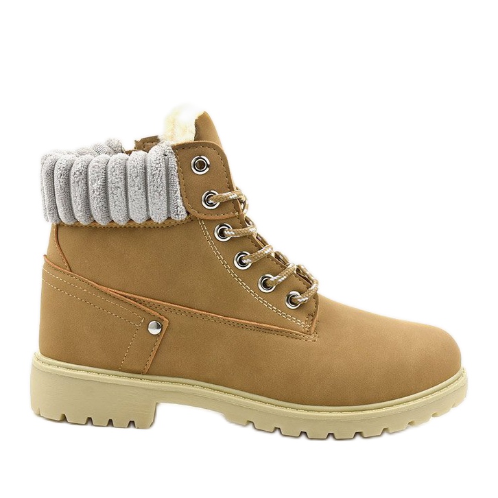 Botas Brunstane camel con cordones multicolor