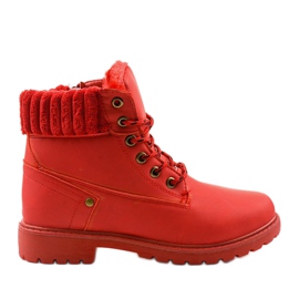 Botas rojas con cordones Brunstane rojo