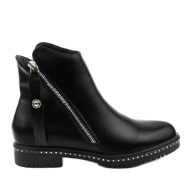 Botas de mujer negras con cremallera, Nonarila negro