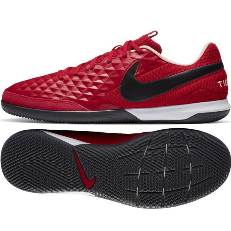 Zapatillas de fútbol Nike Tiempo Legend 8 Academy Ic M AT6099 608 rojo naranjas y tintos
