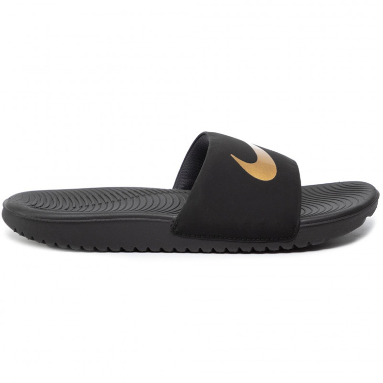 Pantuflas negras Nike Kawa Slide (GS / PS) para niños 819352003 negro