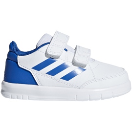 Adidas AltaSport Cf I zapatillas infantiles blancas y azules D96844 blanco