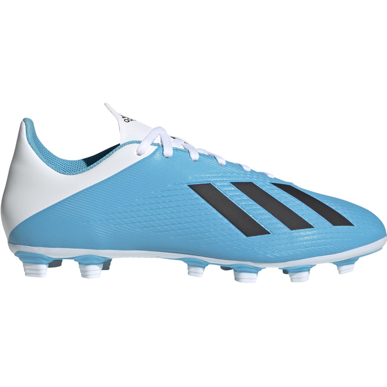 Botas de fútbol adidas X 19.4 FxG azul y blanco F35378