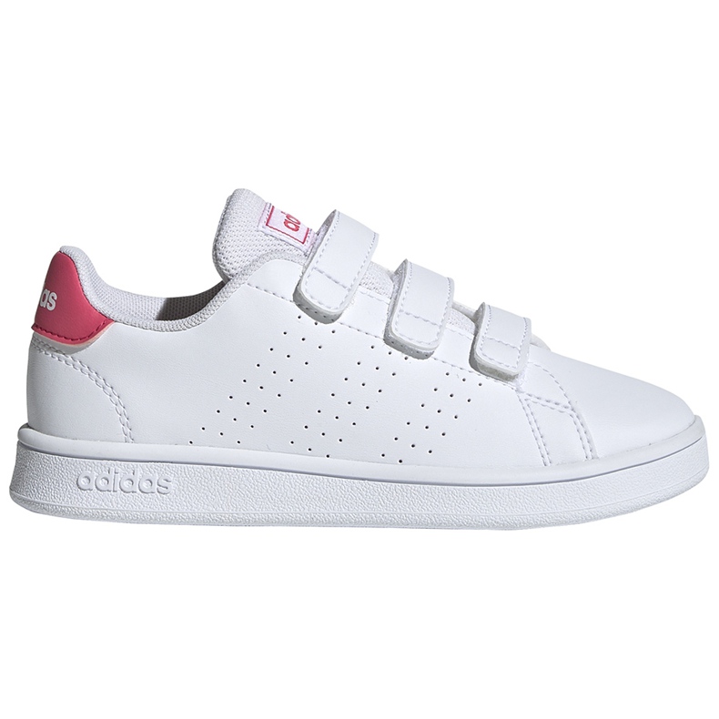 Zapatillas adidas Advantage C para niños blancas y rosas EF0221 blanco rosado