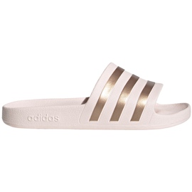 Zapatillas de mujer Adidas Adilette Aqua rosa y dorado FW4291