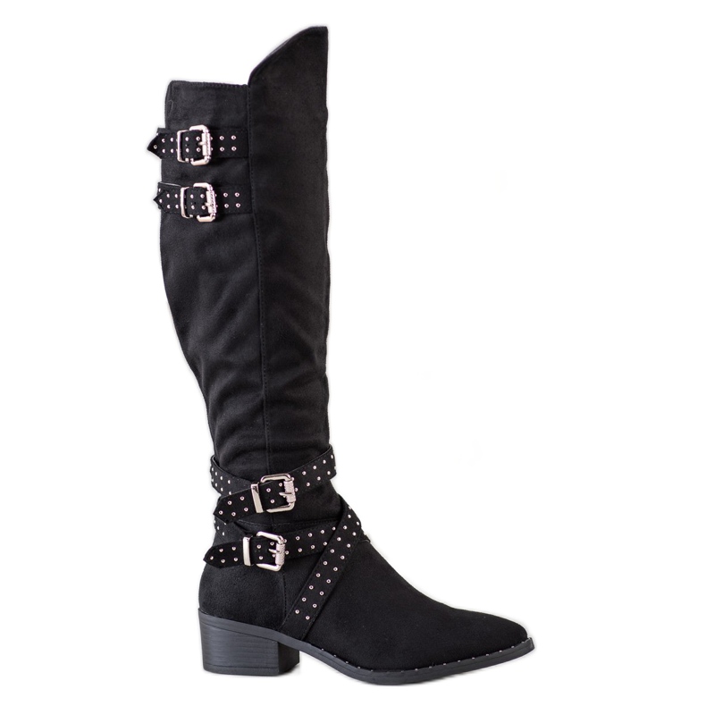SHELOVET Botas negras con hebillas negro SHELOVET Botas negras con hebillas negro