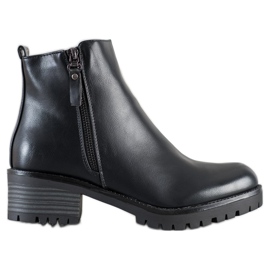 Ideal Shoes Cómodas botas negras negro Ideal Shoes Cómodas botas negras negro
