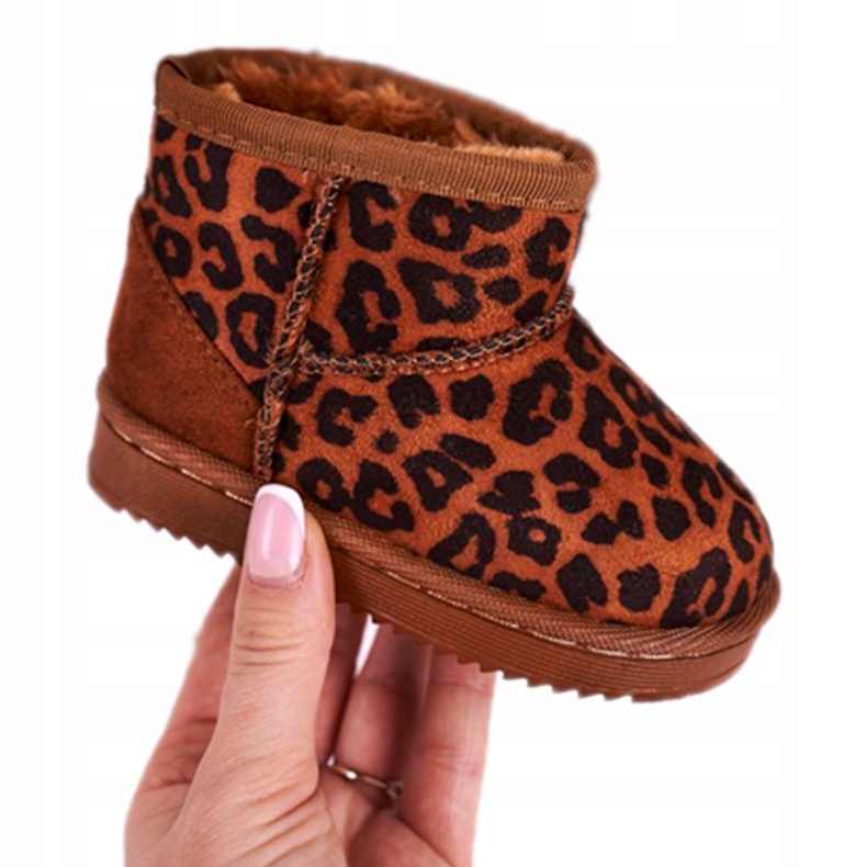 Botas de nieve para niños cálidos para jóvenes Pantherka Gooby marrón