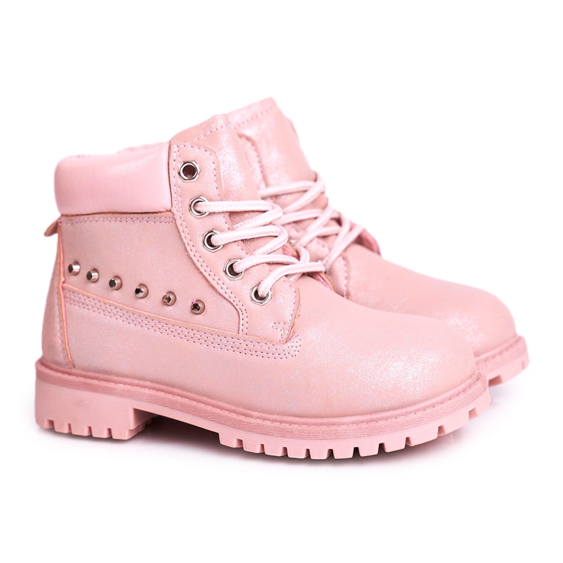 MSMG Botas de Abrigo Infantil con Tachuelas Rosa Gonzo rosado