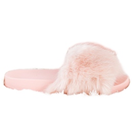 SHELOVET Zapatillas de piel cómodas rosado