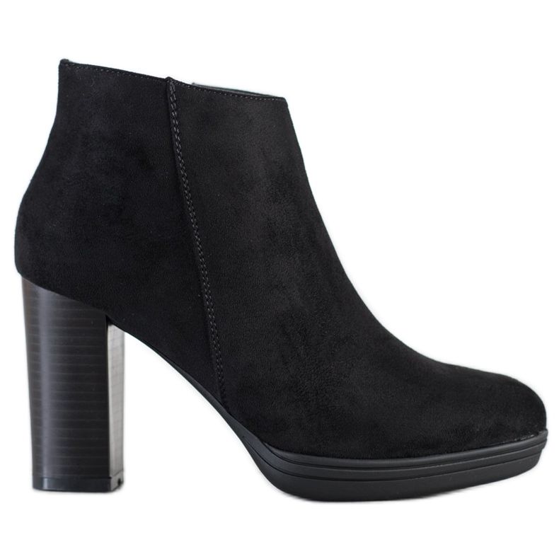 Lovery Botas cortas con tacones altos negro Lovery Botas cortas con tacones altos negro