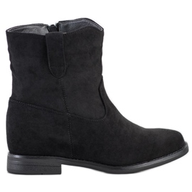 Seastar Botas de vaquero calientes en la cuña negro Seastar Botas de vaquero calientes en la cuña negro