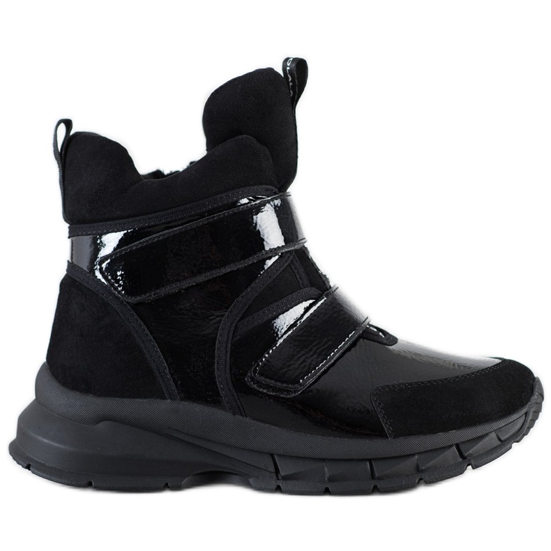 SHELOVET Botines de invierno con velcro negro SHELOVET Botines de invierno con velcro negro