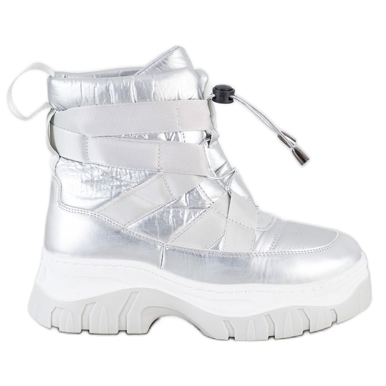 SHELOVET Calentando botas de nieve plateadas plata SHELOVET Calentando botas de nieve plateadas plata