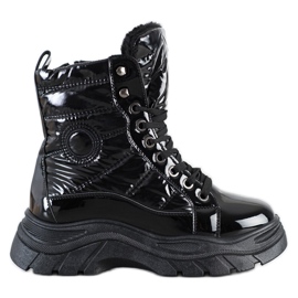 SHELOVET Trappers acolchados de moda negro