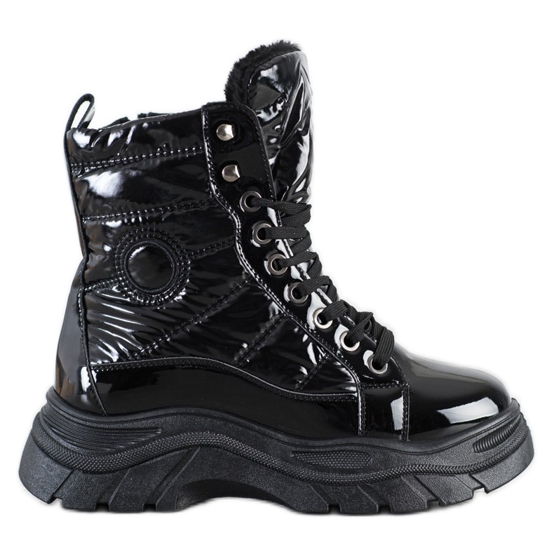 SHELOVET Trappers acolchados de moda negro
