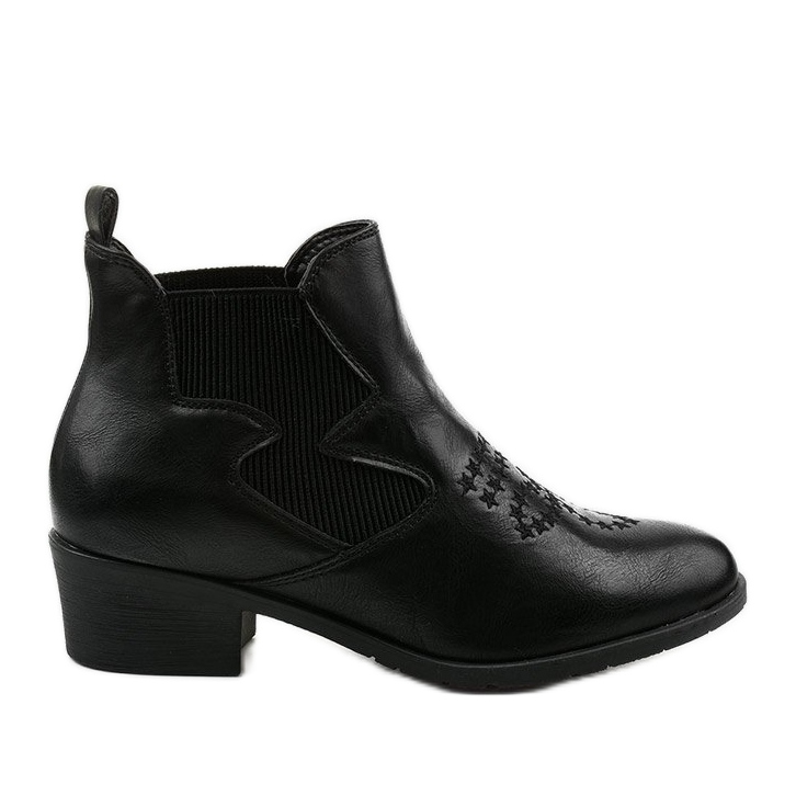 Botas vaqueras bajas negras de Fancyroot negro