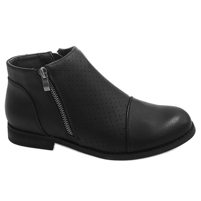 Botas caladas con cremallera H197 Negro