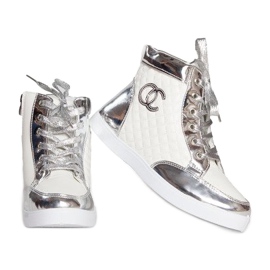 Deportivas Altas R17 Blanco plata
