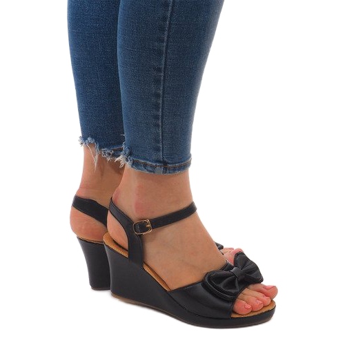 Sandalias Cuña WF-61 Negro