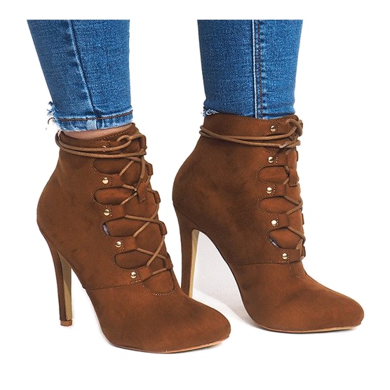 Botas De Tacón Alto H253 Camel marrón