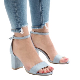 Sandalias tacón azul 5102