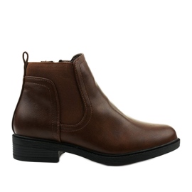 Botines planos marrones de polipiel Merriva marrón Botines planos marrones de polipiel Merriva marrón