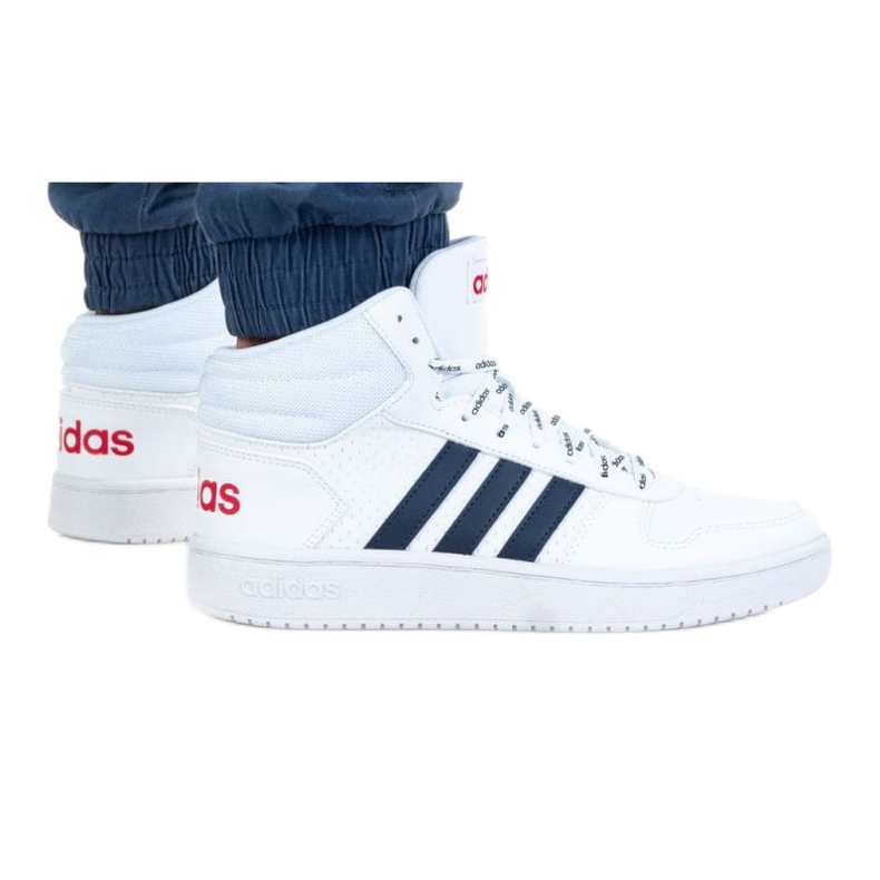 Zapatillas Adidas Hoop 2.0 Mid M FW4478 blanco azul marino