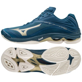 Zapatillas de voleibol Mizuno Wave Lightning Z6 Low M V1GA200051 azul, oro azul