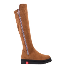 Seastar Botas con plataforma marrón amarillo