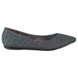 Seastar Bailarinas con purpurina plata gris