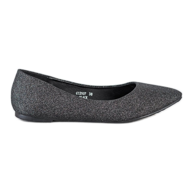 Seastar Bailarinas con purpurina negro plata