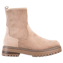 SHELOVET Botines a juego en la plataforma beige