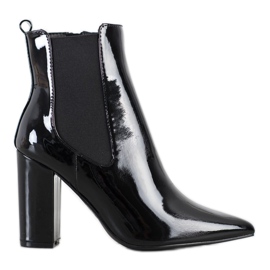 Yes Mile Botines lacados en Spitz negro