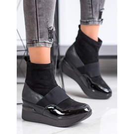 SHELOVET Botas sin cordones de moda negro