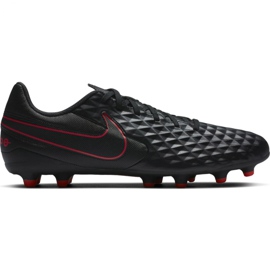Zapatillas de fútbol Nike Tiempo Legend 8 Club FG / MG M AT6107 060 negro, rojo, negro / plateado negro