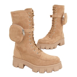 Botas con monedero beige NC1111 Khaki caqui