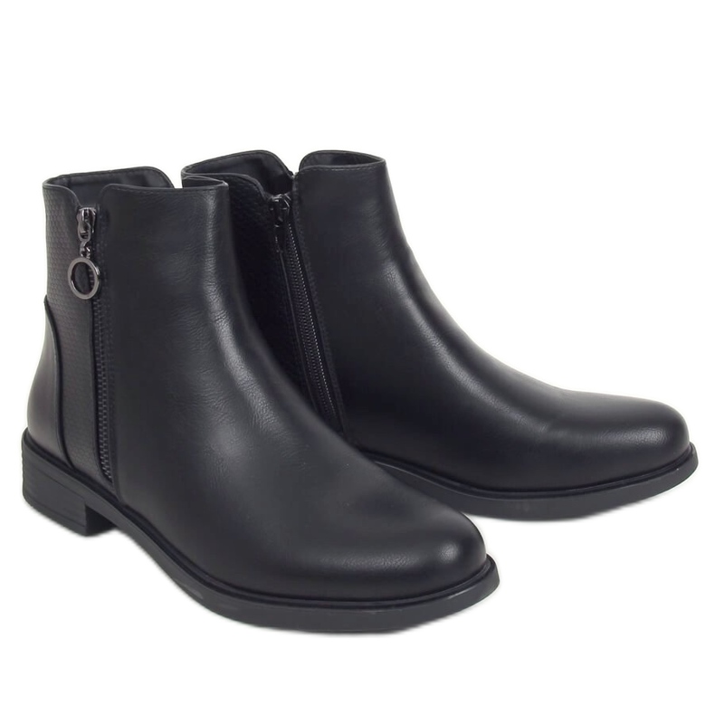 Botas negras planas de mujer negras MR-13 Black negro