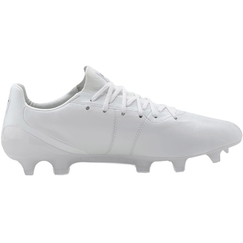 Botas de fútbol Puma King Platinum Fg Ag blancas 105606 03 blanco blanco