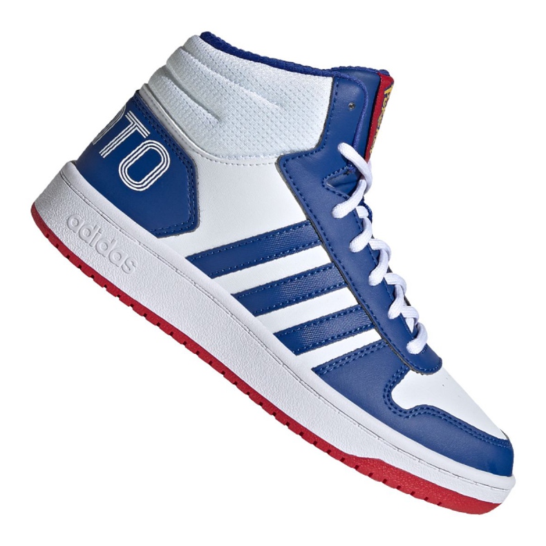 Zapatillas Adidas Hoops Mid 2.0 Jr FW3167 blanco azul