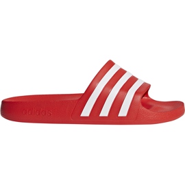 Zapatillas Adidas Adilette Aqua rojas F35540 blanco rojo