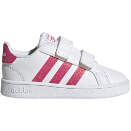 Zapatillas para niña adidas Grand Court blancas y rosas EG3815 blanco